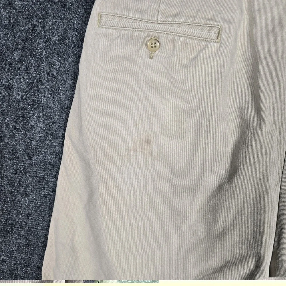 Vintage Polo Ralph Lauren Tyler Shorts Mens 34 Beige Short Pleated Cotton Preppy